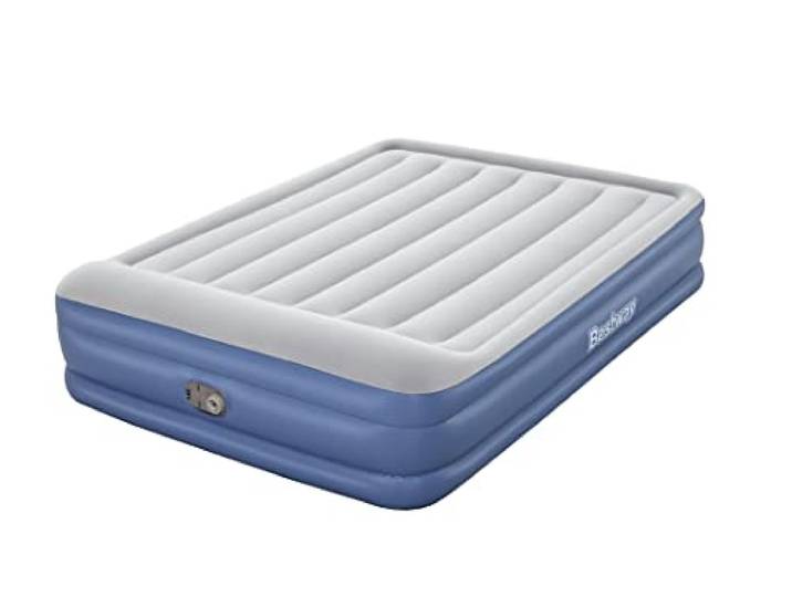 Bestway 80\ x 60\ x 18\ /2.03m x 1.52m x 46cm Tritech Air Mattress Queen Built-in AC Pump