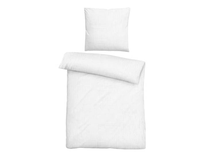 biberna Bettwäsche Musselin 0480500 Uni 1x 155x220 cm + 1x 80x80 cm, Weiss
