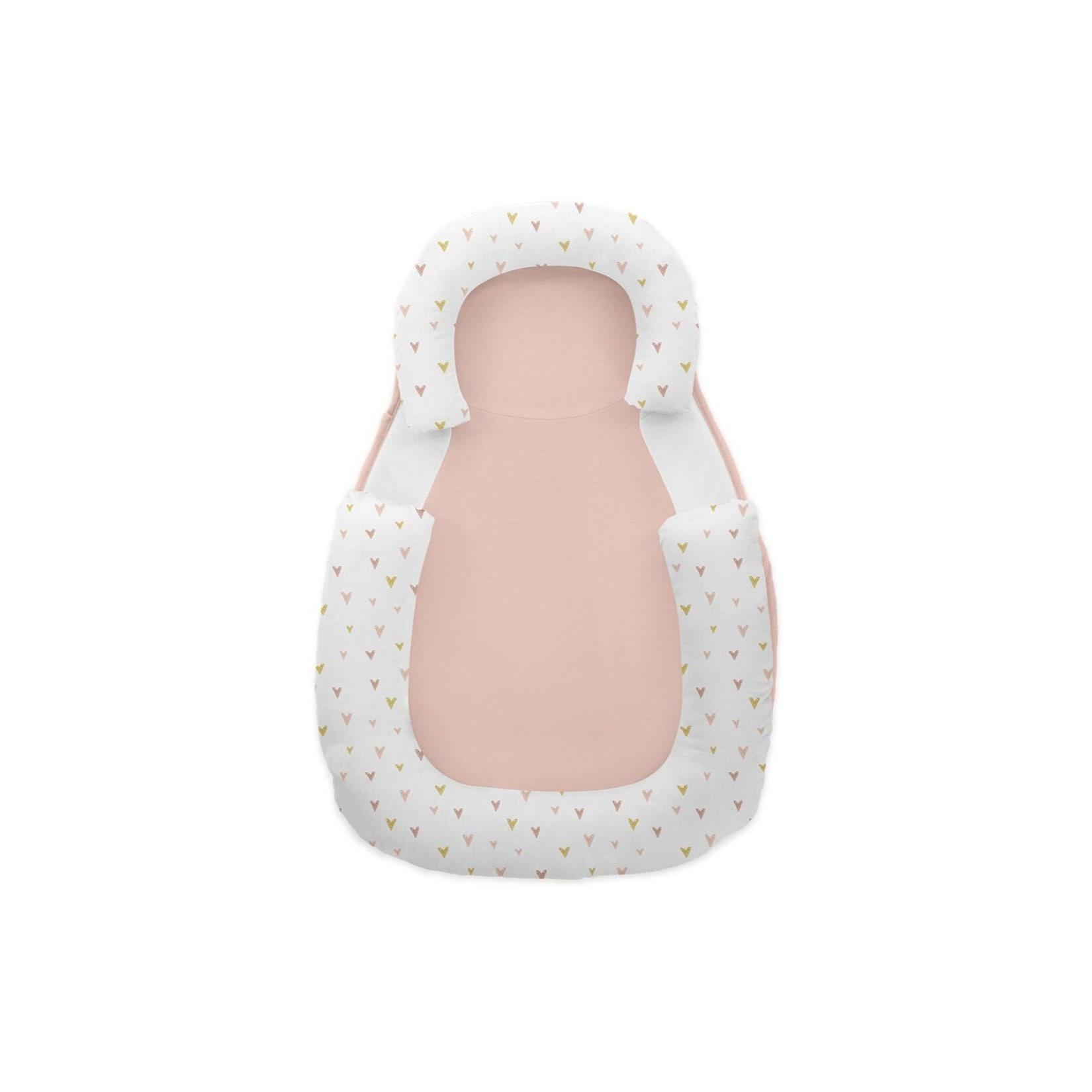 Kikkaboo Baby Lagerungskissen 60 x 40 cm Memory Foam, Baumwolle, rutschfest rosa