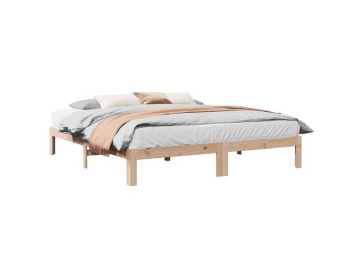Massives Kiefernholz Lattenrost inklusive rustikaler Stil 180x200 cm Braun Massivholzbett ohne Matratze 180x200 Kiefernholz Bettgestell Lattenrost Stabil Holzbetten für Schlafzimmer Familie