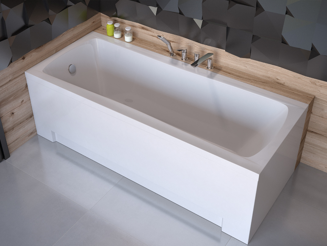 Badewanne Rechteck Wanne Acrylwanne 150x70 Optima mit Gehäuse