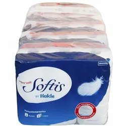 Hakle Toilettenpapier »Softis super-soft« 4-lagig - 45 Rollen weiß