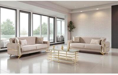 Furnia Tufka 2 Pieces Living Room Sets 1 Sofa 1 Love seat