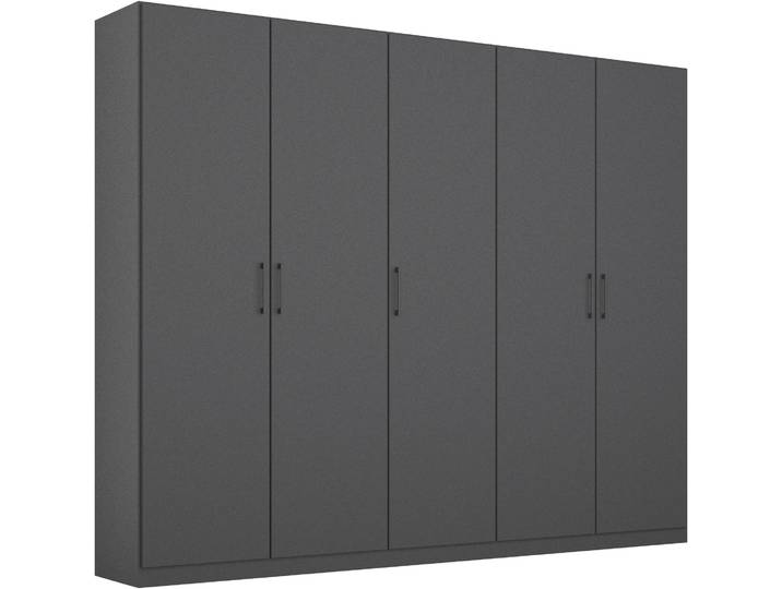 Kleiderschrank RAUCH Schrank Mehrzweckschrank Garderobenschrank Schlafzimmer Möbel THOR , graumetallic, B:226cm H:210cm T:54cm, Holzwerkstoff, Schränke, Kleiderschrank, mit farblich passenden, modernen Metallgriffen MADE IN GERMANY