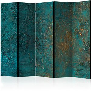 Artgeist Paravent Azure Mirror II, innen, 5-teilig, aus Holz / Stoff, zweiseitig bedruckt, 225 x 172cm