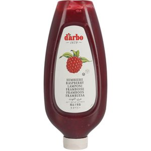 Darbo Fruchtaufstrich Himbeere, vegan, 50% Fruchtgehalt, in der Dosierflasche, 900 g