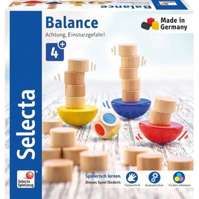 Selecta 63001 - Balance, Würfel- und Stapelspiel, Holz, 33-teilig