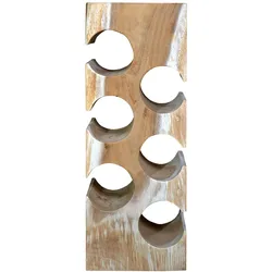 SIT Möbel Weinregal für 6 Flaschen | Suarholz natur | B 18 x T 21 x H 56 cm | 07997-13 | Serie ROMANTEAKA