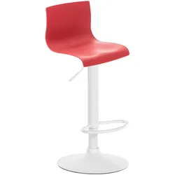 CLP Barhocker Hoover W   Farbe: rot, Material Gestell: Metall matt weiss