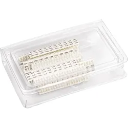 Hager KWL004 Bezeichnungsclips 5mm Raster fortlaufend L1, L2, L3, N, PE zu je 25 Ästen