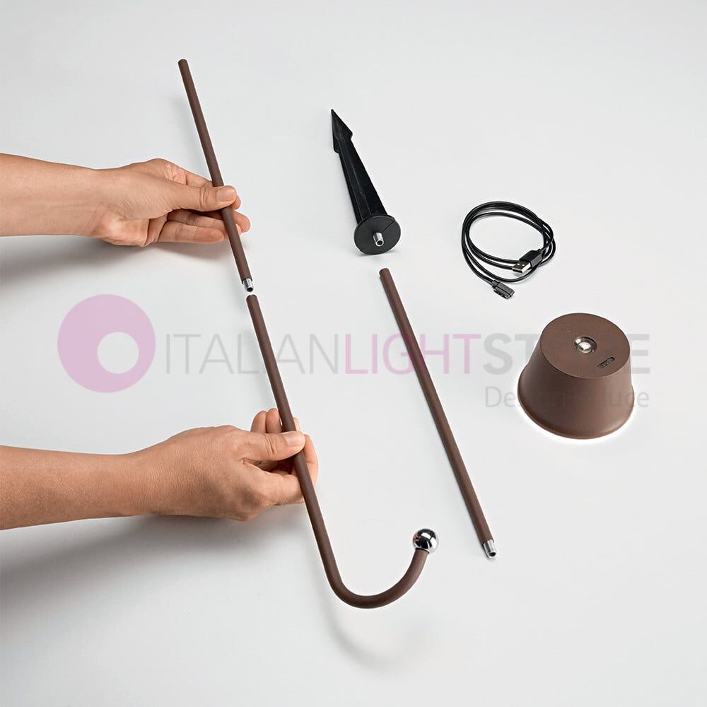 Armanda Kit Giardino Lampada Led Portatile Ricaricabile Corten