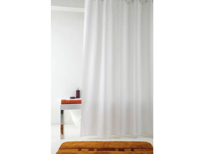 Grund Duschvorhang Impressa, Weiß, Kunststoff, Abstraktes, 240x200 cm, Oeko-Tex® Standard 100, Made in Europe, Heimtextilien, Badtextilien, Duschvorhänge