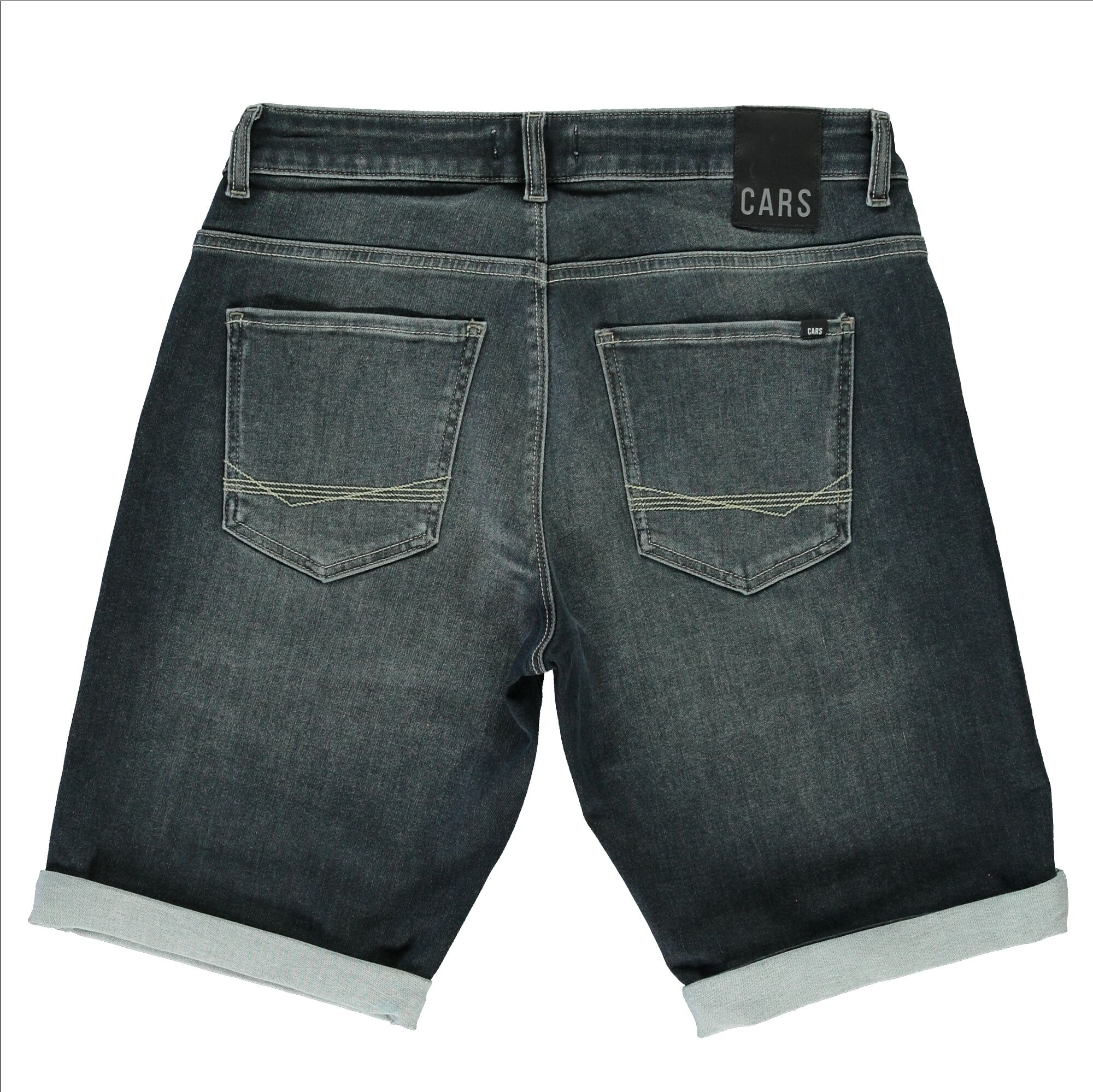 Jeansshorts CARS JEANS "CALIFORNIA Den", Herren, Gr. XS, N-Gr, grau (dirty used), Web, Obermaterial: 79% Baumwolle, 20% Polyester, 1% Elasthan, Abriebeffekte, regular fit, Jeans Jeansshorts dirty used XS, N-Gr