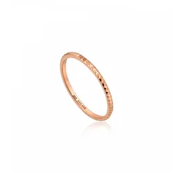 ANIA HAIE - RING - TEXTURE BAND - roségold