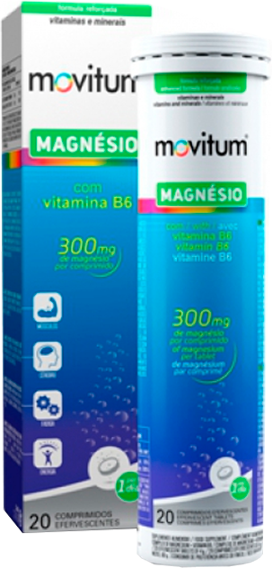 Movitum Magnésio 20 comprimidos efervescentes