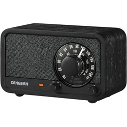 Sangean WR-8 (AM, FM, Bluetooth), Radio, Schwarz, Braun