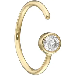 14 Karat Gold Nasenring MOISSANIT - biegbar