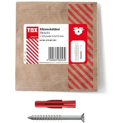 TOX TRI 6/51 Dübel-Schrauben Set 6 x 51 mm, 4 St.