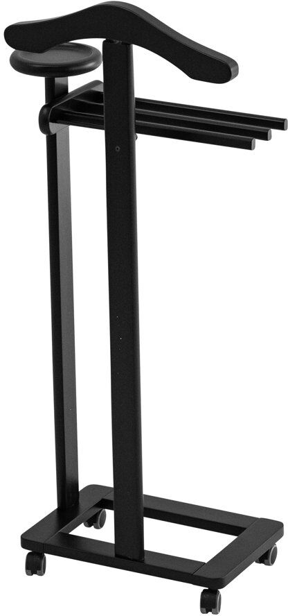 Fernleaf Colombes Solid Wood Freestanding Valet Stand Black 103cm H X 50cm W X 30cm D