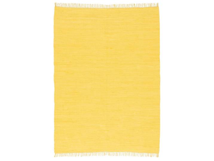 Tapis en coton uni jaune 120x180 cm