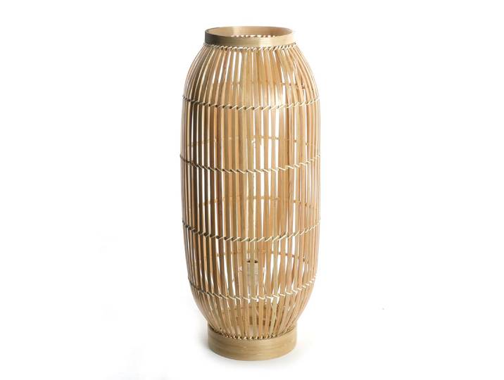 Lampadaire en bambou naturel, h. 70 cm