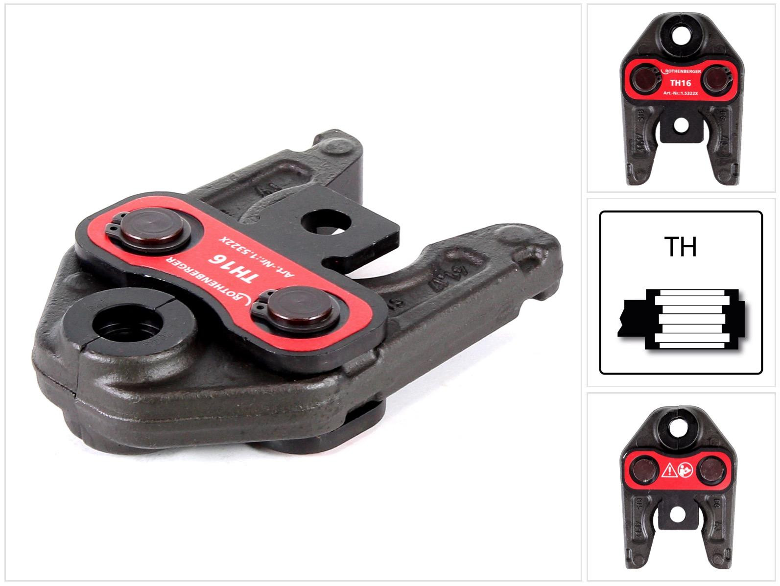 Rothenberger persbek pers tang standaard TH16 voor ROMAX 4000 en accu pers ACC