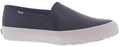 Keds Double Decker Leather - Womens 6.5 Black Slip On Medium