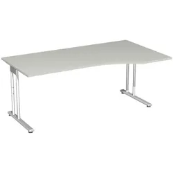 Geramöbel PC-Arbeitstisch »Lissabon« 180 cm rechts breiter grau, 180x72x100 cm