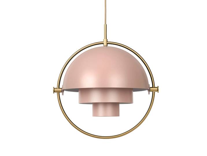 GUBI Plafonnier Multi-Lite laiton-rose