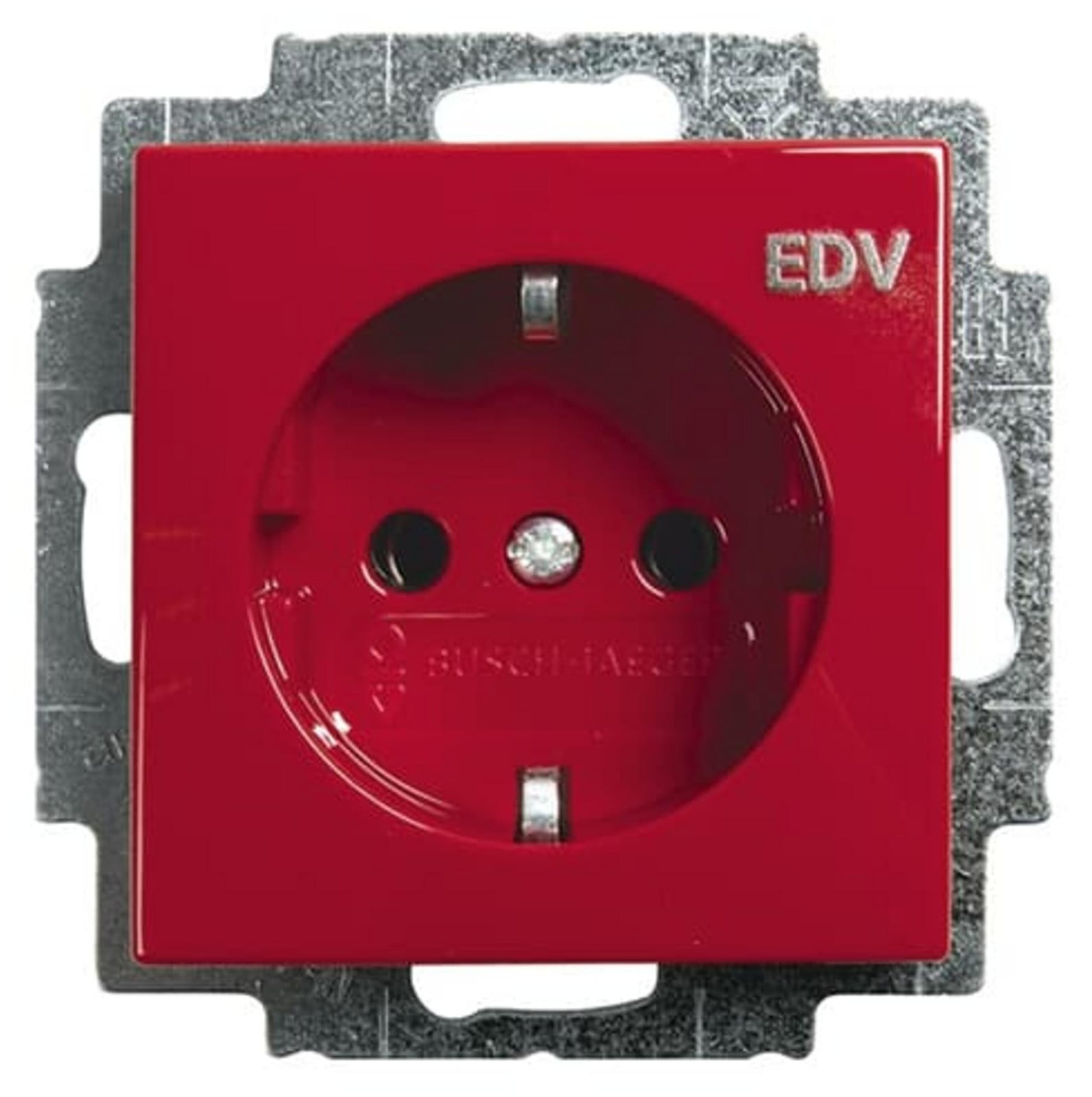 Busch-Jaeger BJ balance SI Schuko combinatie stekker 20 EUC/DV-917 met rode EDV opdruk