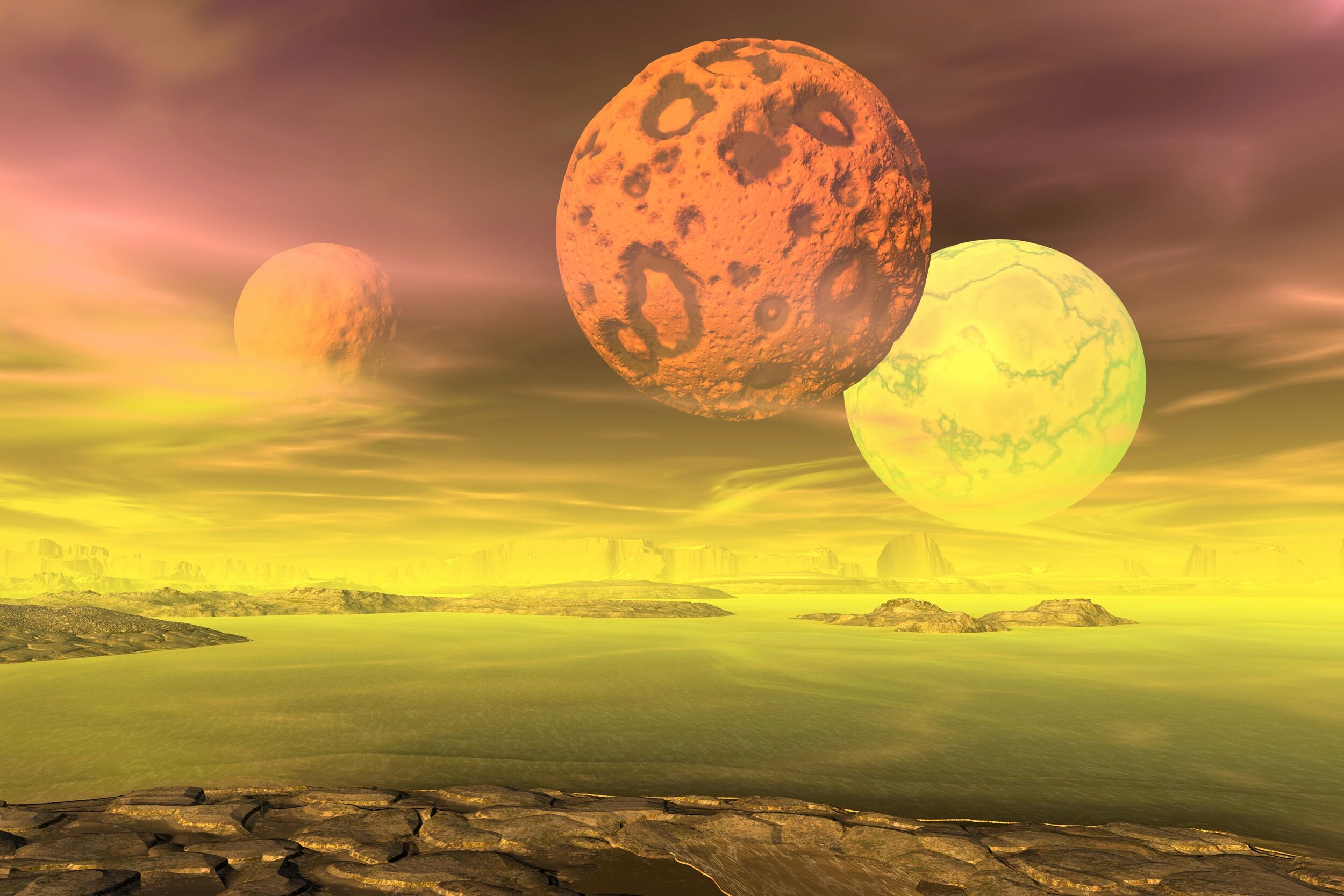 Papermoon "PLANETEN-FUTURISTISCH WELTRAUM MOND GALAXIE UNIVERSUM" bunt B/L: 5m x 2,8m, Bahnen: 10 Stk.