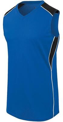 Augusta Sportswear 312162 Athletic Women's Dynamite Jersey T-Shirt in Royal/Black/White size Medium   Polyester/Spandex Blend
