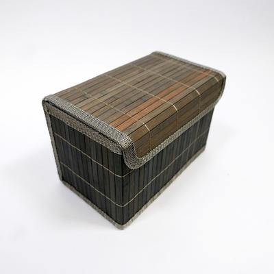 Bambus Kiste Regalkorb Box Schachtel Kästchen dunkelbraun H 14 x B 10 x L 20 cm