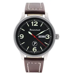 Messerschmitt ME-6332-DD1 Herrenuhr für Flieger DayDate Braun/Schwarz
