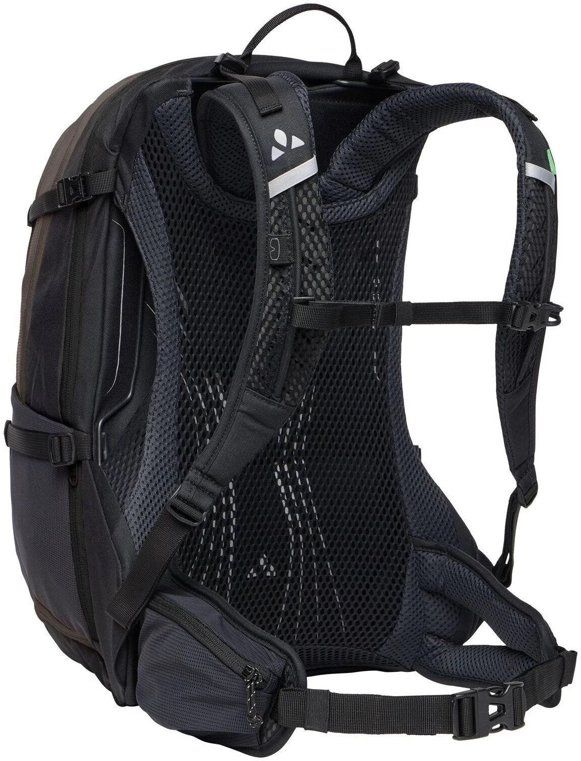 Fahrradrucksack VAUDE "Bike Alpin 23+5", grau (braun, schwarz), Rucksäcke, Damen, B/H/T: 28cm, Polyester, Fahrradrucksack, H:28cm braun, schwarz B/H/T: 28cm