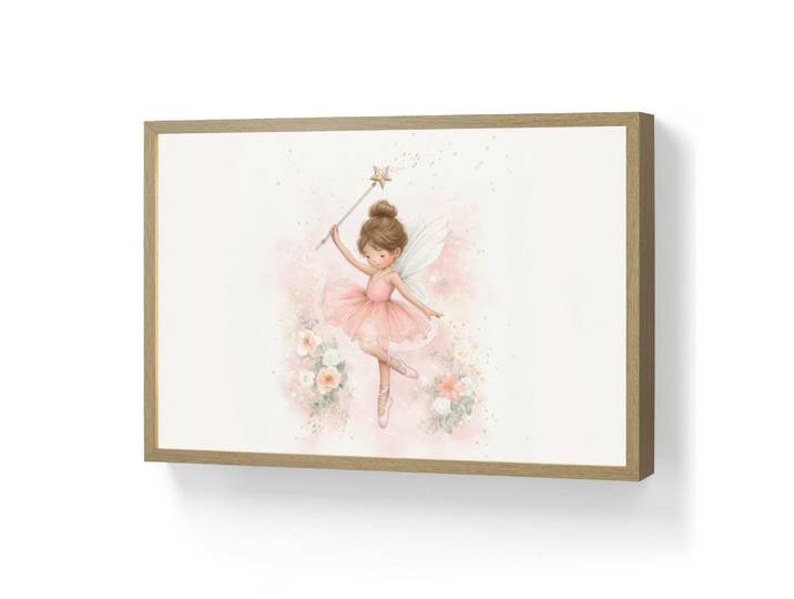 OnlyWow Nachttischlampe MIT Akku Ballerina - Fee - Blumen - Rosa 60x40 cm, Rechteckig, LED integrated, 60x40x8 cm, Lampen & Leuchten, Innenbeleuchtung, Nachtlichter