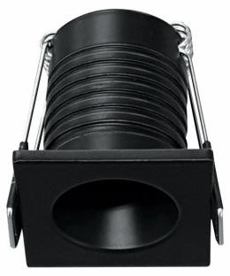 Beneito & Faure Nano Pulsar Sq inbouwspot - 3,5 W, mat zwart, 30° lichtbundelhoek, 2700 K