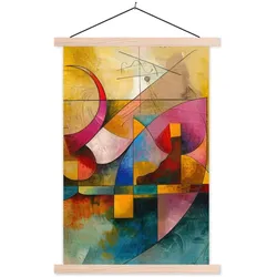 POSTER MIT MAGNETLEISTEN Kunst - Abstrakt - Modern Deko Wohnzimmer 40x60 cm