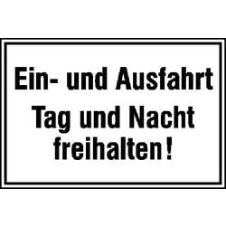 SafetyMarking 11.5591 Hinweisschild Ein- und Ausfahrt Tag und Nacht freihalten Aluminium (B x H) 300 mm x 200 mm 1 St.