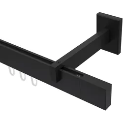 GARDINENSTANGE INNENLAUF Smartline Lox 200 cm, 1-läufig, 14x35 mm Schwarz