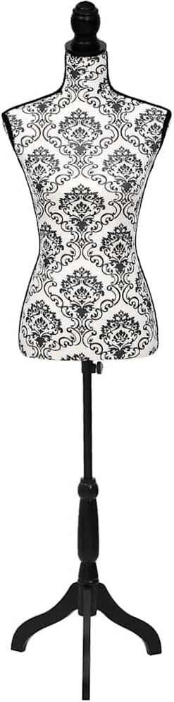 vidaXL Buste de présentation Femme Noir et blanc