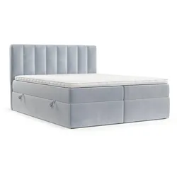 BOXBETT Bari 200/200 cm Hellgrau im Paros Stoff