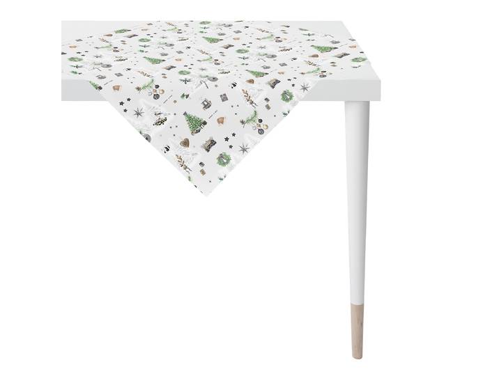 Nappe 3710 100 x 100cm Blanc/Blanc/Vert
