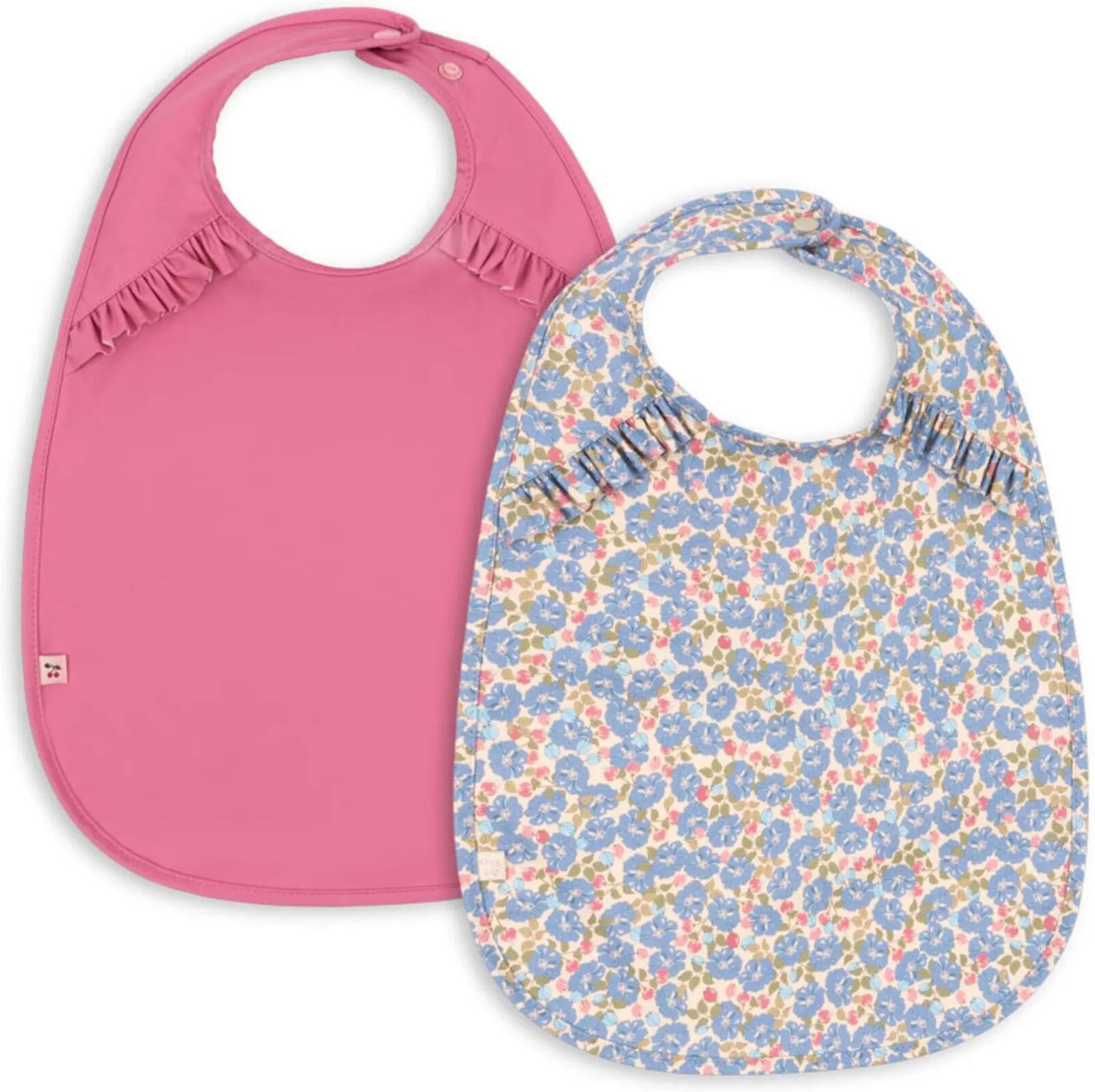 Konges Sløjd Bavoirs à volants Rosier - Set de 2 Rose taille unique