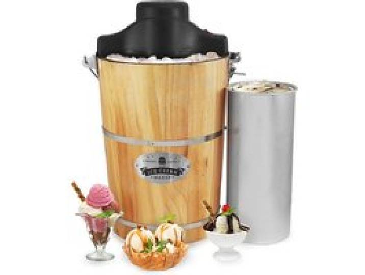 Sorbetière électrique vintage - Elite Gourmet - Capacité 5 6 L - Fonctionnement silencieux