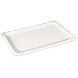 VEPATIM 250 Pappteller aus Frischfaser 16 x 23 cm fettdicht weiß