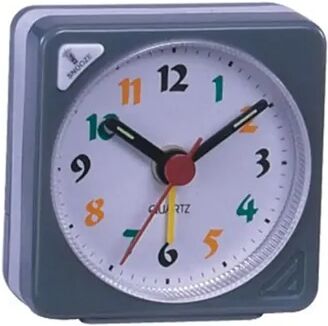 Daily Discovery Silent No Tick Battery Operated Alarm Clock Bedside Number Clock Home Decor grey