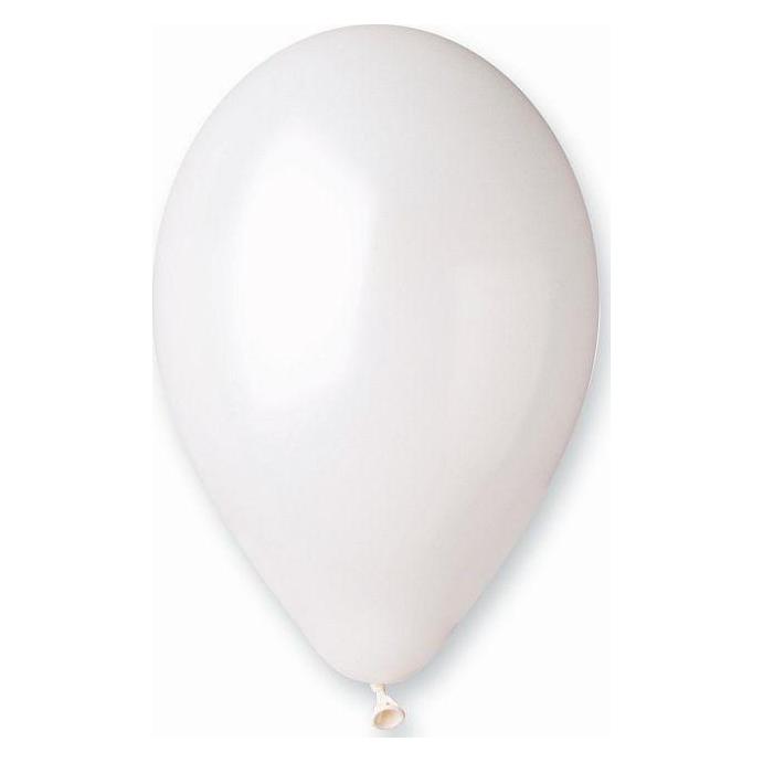 Gemar Metallballons Perlweiss, GM110, 30 cm, 100 Stück. (100x) (491022)