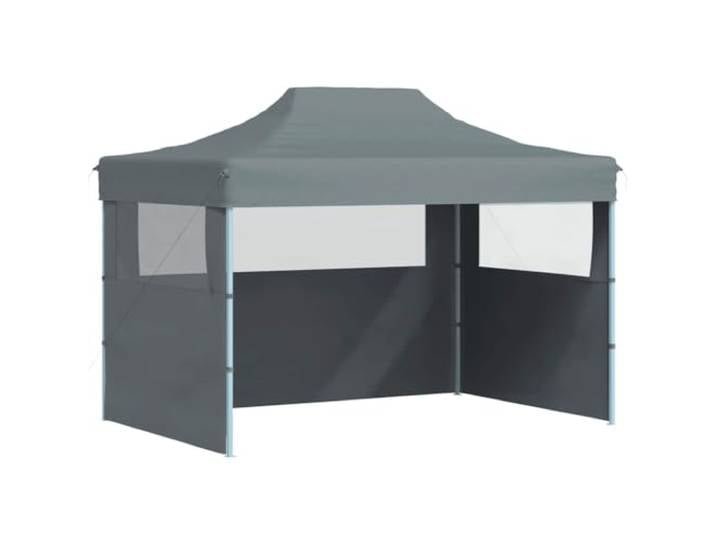 vidaXL Tente de réception Pliable avec 3 parois 3x4 m Acier Anthracite