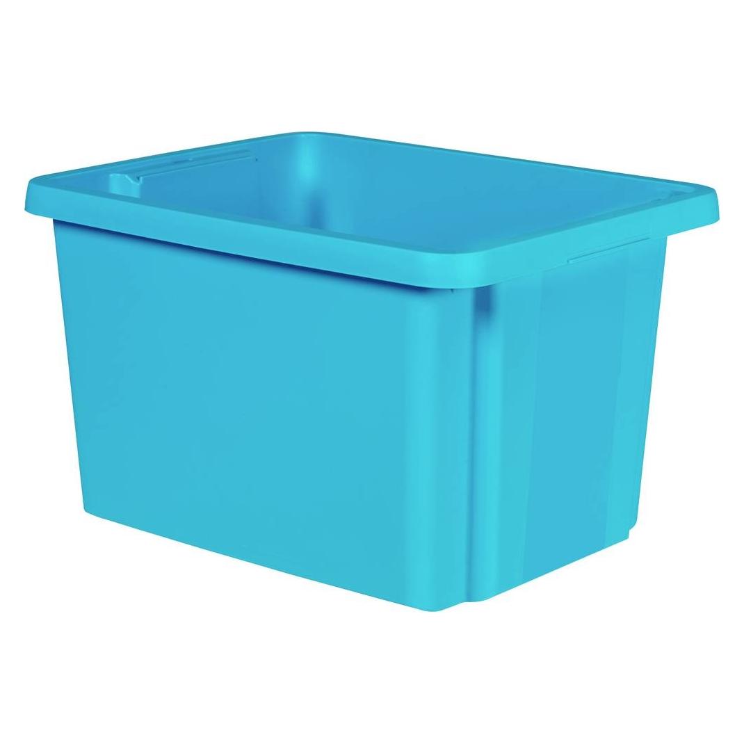 Curver 225501 Drehstapelbehälter ESSENTIALS Drehstapelbox 26L, blau stapelbar (225501)